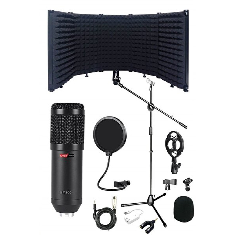 Lastvoice Bm800Pf Mikrofon Yalıtım Paneli Stand Filtre Shock Mount set Stüdyo ve Sahne Ekipmanları Fiyatı