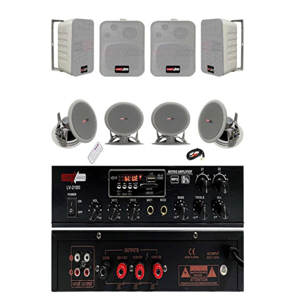 Lastvoice Double Paket-3 Anfili Duvar ve Tavan Hoparlör Seti Amfili Hoparlör Fiyatı