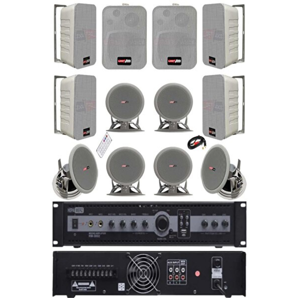 Lastvoice Double Paket-4 Anfili Duvar ve Tavan Hoparlör Seti Amfili Hoparlör Fiyatı