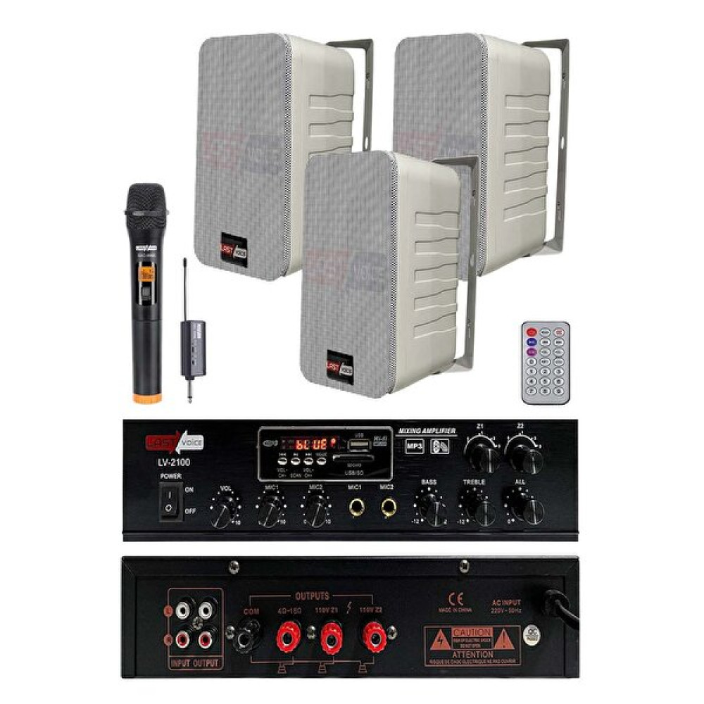 Lastvoice Large Plus Paket-2 Hoparlör Ve Amfi Anons Ses Sistemi Seti Stüdyo ve Sahne Ekipmanları Fiyatı
