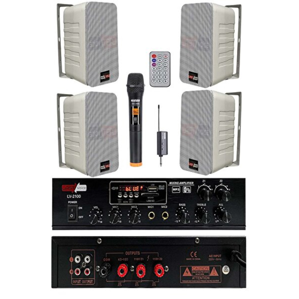 Lastvoice Large Plus Paket-3 Hoparlör Ve Amfi Anons Ses Sistemi Seti Stüdyo ve Sahne Ekipmanları Fiyatı