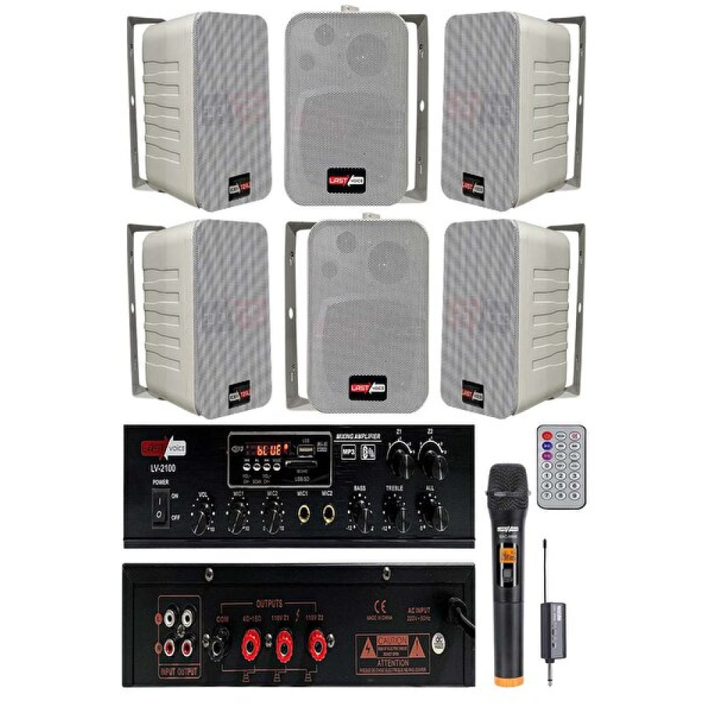 Lastvoice Large Plus Paket-5 Hoparlör Ve Amfi Anons Ses Sistemi Seti Stüdyo ve Sahne Ekipmanları Fiyatı