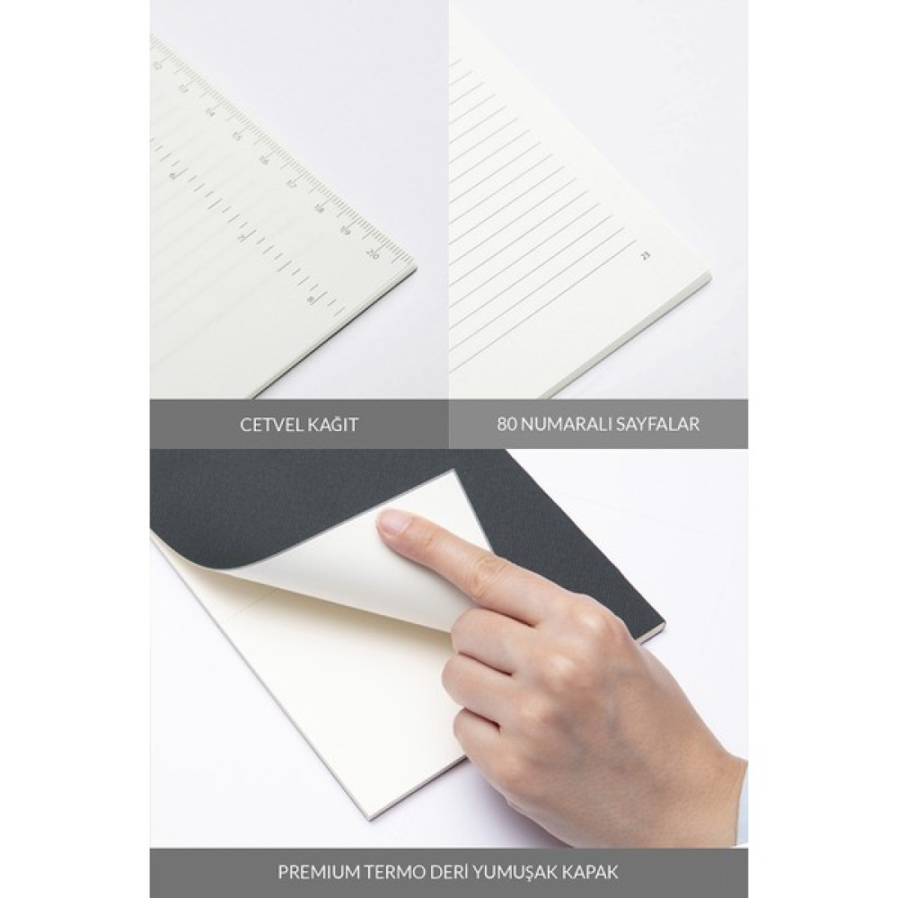 Laton Viilea 140X120 Mm. 210 Gr. A5 Siyah Çizgili Defter Not Defteri & Bloknot Fiyatı