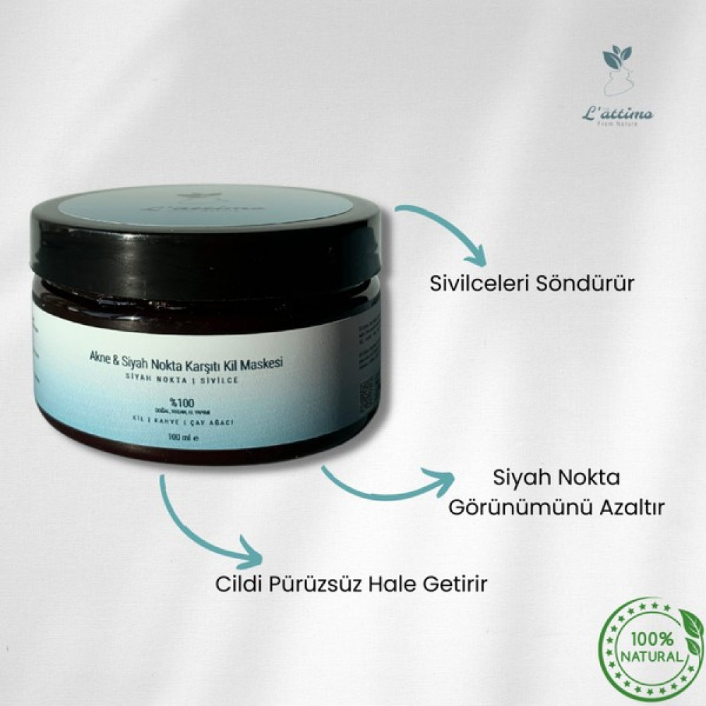 Lattimo ve Siyah Nokta Kil Maskesi 2X100 ml - 1 Maskeler Fiyatı