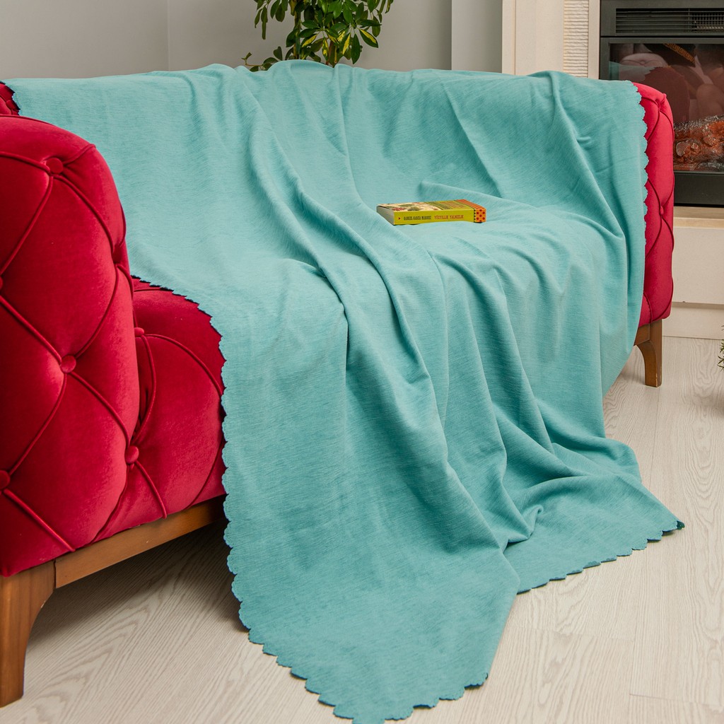Latuda Concept Kaymaz Koltuk Örtüsü Çift Taraflı Mikrofiber Şönil 175x215 cm Su Yeşili – Kedi Köpek ve Çocuk Dostu - 175 x 215 cm Evcil Hayvan Ürünleri Fiyatı