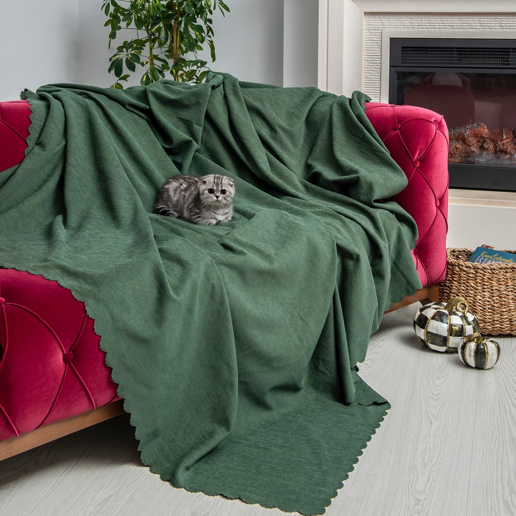 Latuda Concept Kaymaz Koltuk Örtüsü Çift Taraflı Mikrofiber Şönil 175x215 cm Yeşil – Kedi Köpek ve Çocuk Dostu - 175 x 215 cm Evcil Hayvan Ürünleri Fiyatı