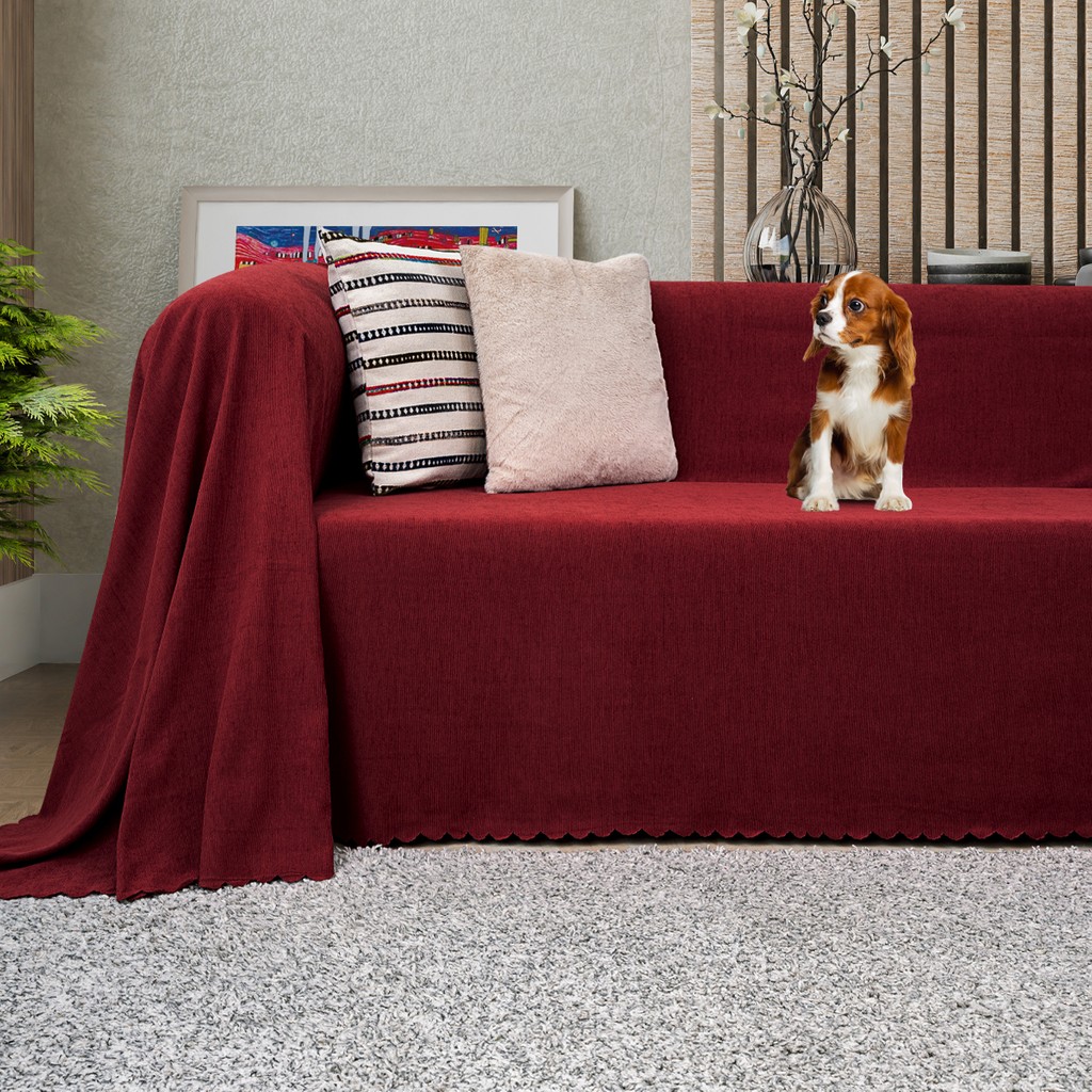 Latuda Concept Kaymaz Koltuk Örtüsü Çift Taraflı Mikrofiber Şönil 175x300 cm Bordo – Kedi Köpek ve Çocuk Dostu - 175 x 300 cm Evcil Hayvan Ürünleri Fiyatı