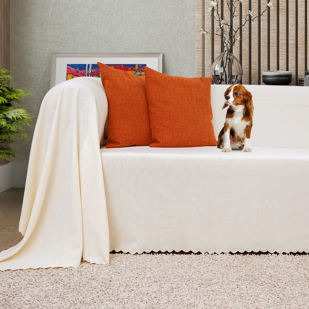 Latuda Concept Kaymaz Koltuk Örtüsü Çift Taraflı Mikrofiber Şönil 175x300 cm Ekru – Kedi Köpek ve Çocuk Dostu - 175 x 300 cm Evcil Hayvan Ürünleri Fiyatı