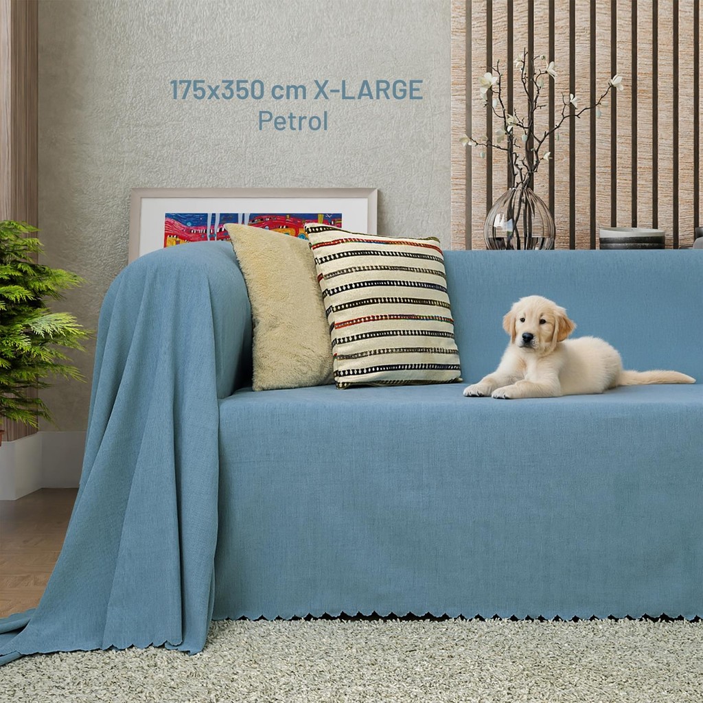 Latuda Concept Kaymaz Koltuk Örtüsü Çift Taraflı Mikrofiber Şönil 175X350 cm XLARGE - Petrol – Kedi Köpek ve Çocuk Dostu - 175 x 350 cm Evcil Hayvan Ürünleri Fiyatı
