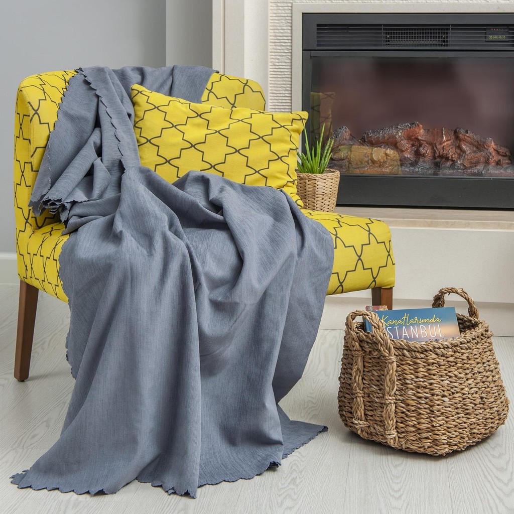 Latuda Concept Tekli Koltuk Örtüsü 110x175 (2 Adet) Berjer Çift Taraflı Kaymaz Şönil , Gri - 110 x 175 cm - Gri - Mavi Tekli Koltuk & Berjer Fiyatı