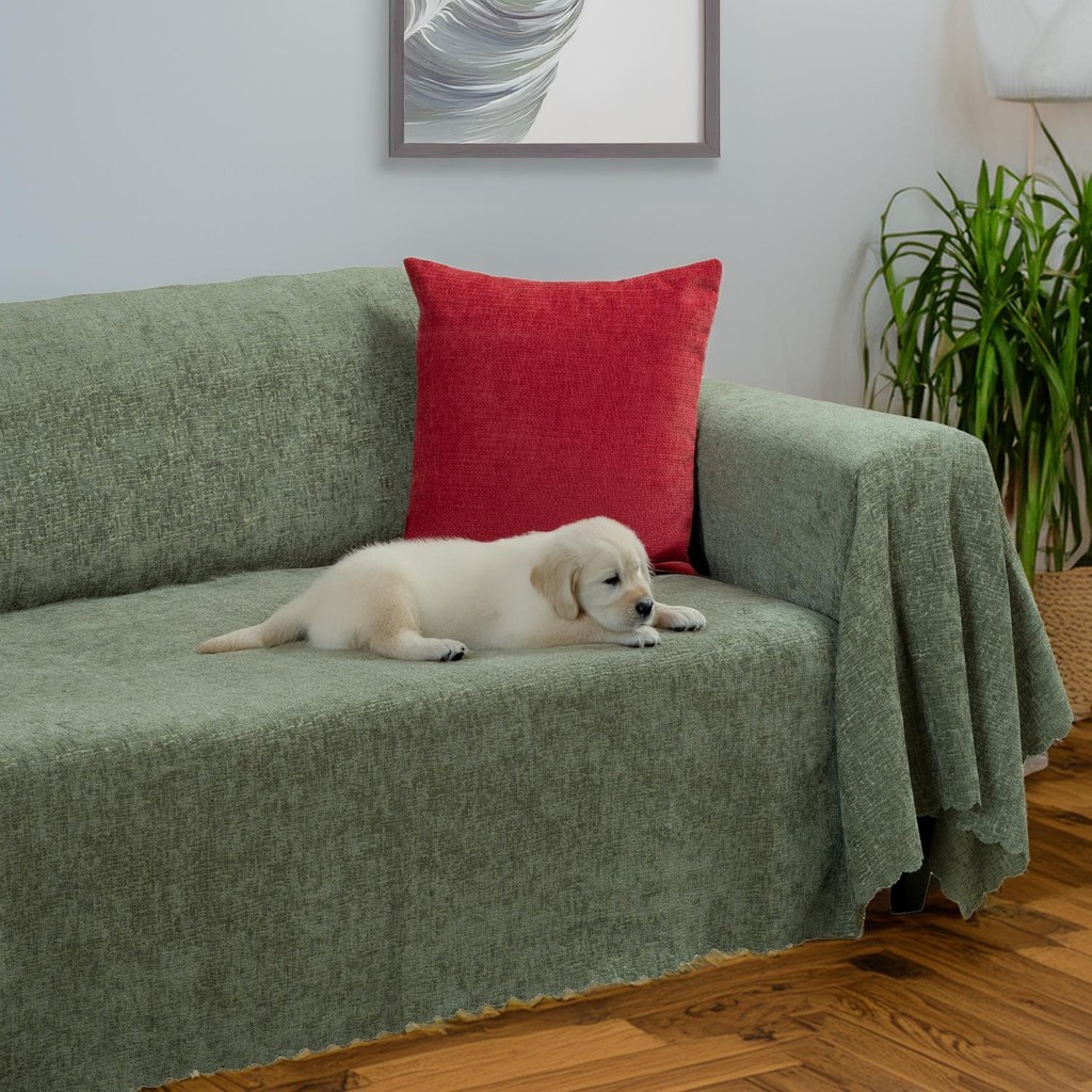 Latuda Home Premium Koltuk Örtüsü 175x350 XLARGE Gramajlı Jakarlı Şönil Sage Yeşili | Kanepe Örtüsü | Kaymaz - 175 x 350 cm - Sage Yeşil Diğer Fiyatı