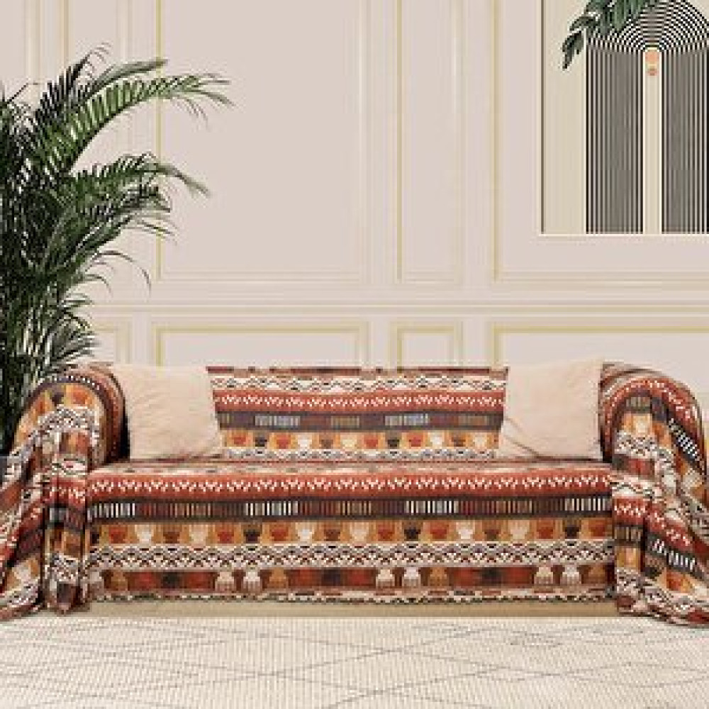 Latuda Home Softmicro Etnik Desenli Boho 180x300 Cm Koltuk Örtüsü Şalı, Kanepe Örtüsü, Tv Battaniyesi Toprak Toprak Koltuk & Kanepe Örtüsü Fiyatı