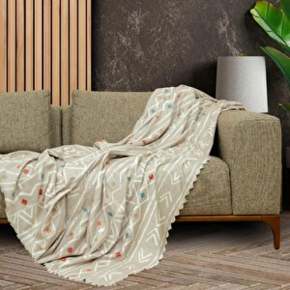 Latuda Home Softmicro Etnik Desenli Boho130x180 Cm Koltuk Örtüsü Şalı, Kanepe Örtüsü, Tv Battaniyesi Camel Camel Koltuk & Kanepe Örtüsü Fiyatı