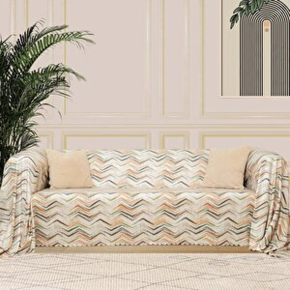 Latuda Home Softmicro Zikzak Desenli 180x220 Cm Koltuk Örtüsü Şalı , Kanepe Örtüsü, Tv Battaniyesi Krem Krem Koltuk & Kanepe Örtüsü Fiyatı