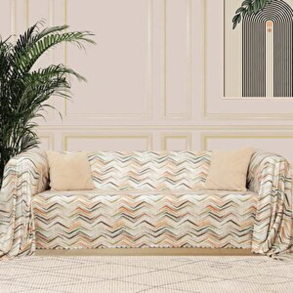 Latuda Home Softmicro Zikzak Desenli180x300 Cm Koltuk Örtüsü Şalı, Kanepe Örtüsü, Tv Battaniyesi Krem Krem Koltuk & Kanepe Örtüsü Fiyatı