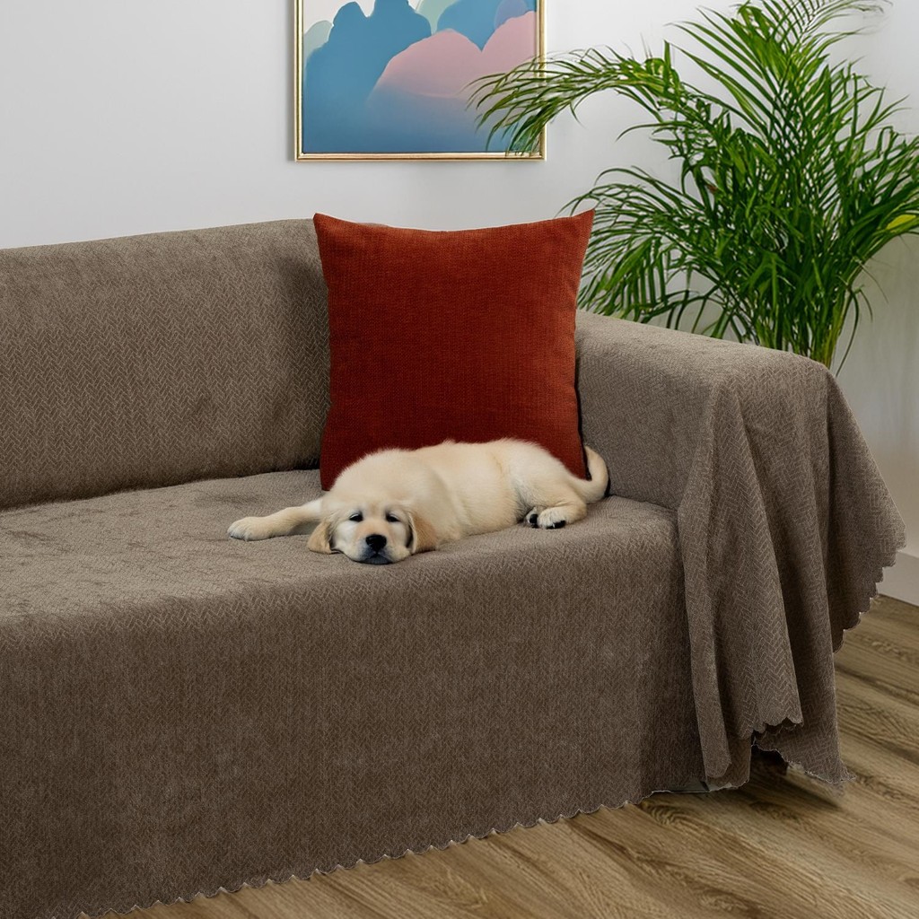 Latuda Home Zenit Koltuk Örtüsü 175x350 XLARGE Dekoratif Jakarlı Şönil | Kanepe Örtüsü | Kaymaz , Kahve - 175 x 350 cm SSD / Solid State Drive Fiyatı