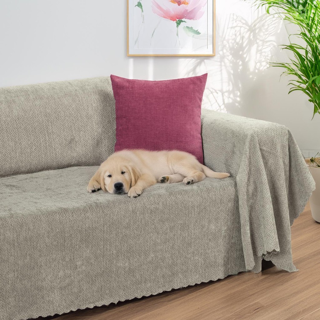 Latuda Home Zenit Koltuk Örtüsü 175x350 XLARGE Dekoratif Jakarlı Şönil | Kanepe Örtüsü | Kaymaz , Kil - 175 x 350 cm SSD / Solid State Drive Fiyatı