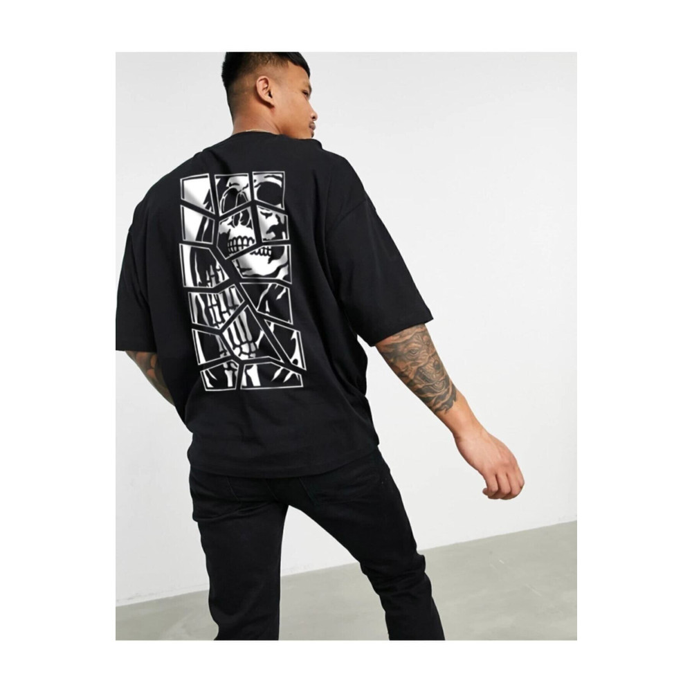Laundry Skullcracked Oversize Unisex Tshirt Siyah M Beden Bayan T-shirt Fiyatı