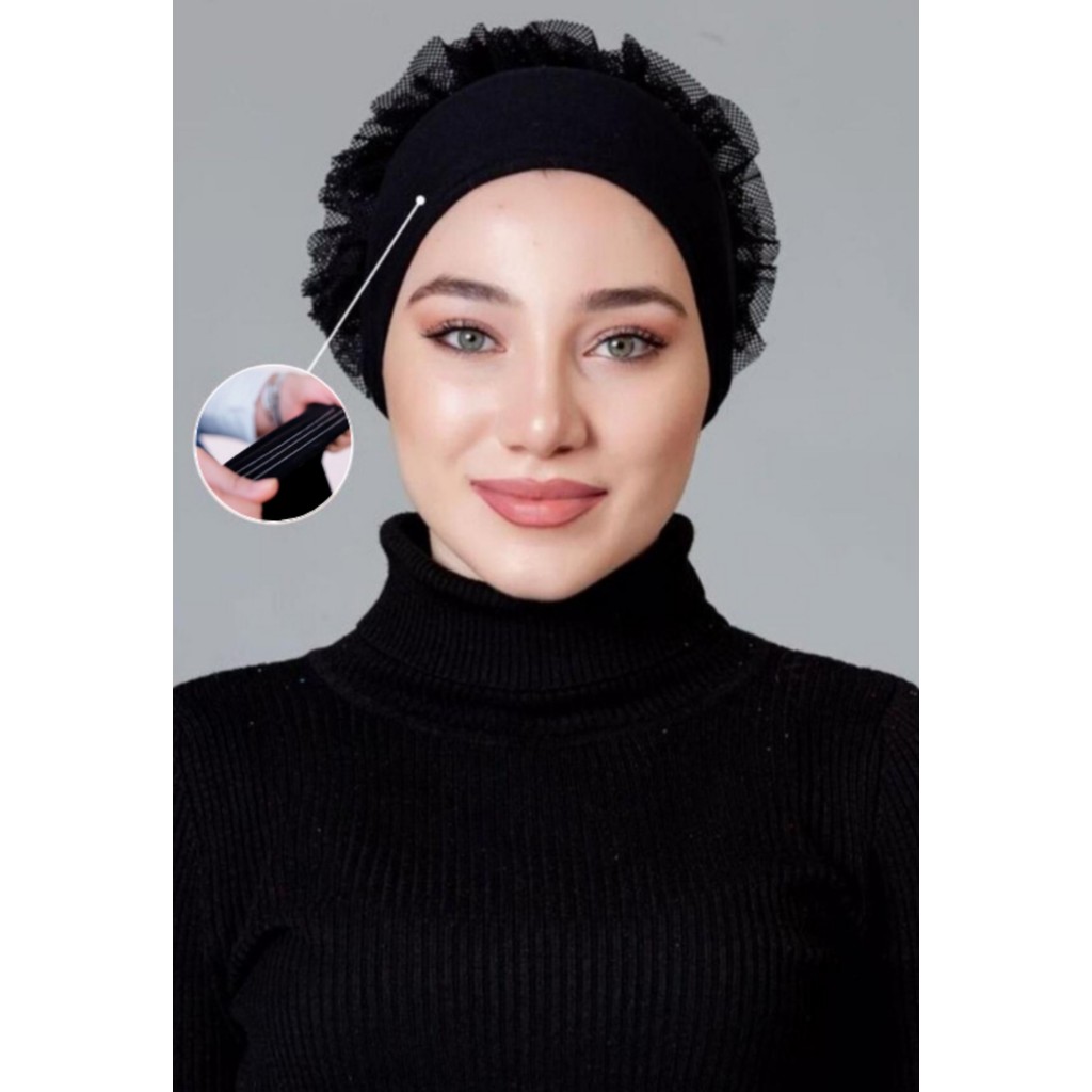 Lavender Dikişsiz Silikonlu Kaymaz Fırfırlı Bone Siyah Diğer Fiyatı