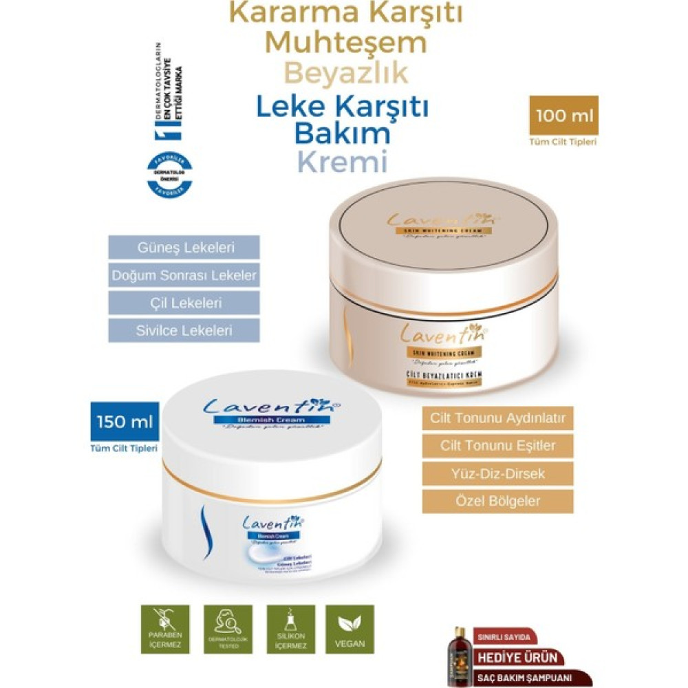 Laventin Beyazlatıcı ve Leke Kremi Cilt Bakım Seti 2li Paketi Cilt ve Yüz Bakımı Fiyatı