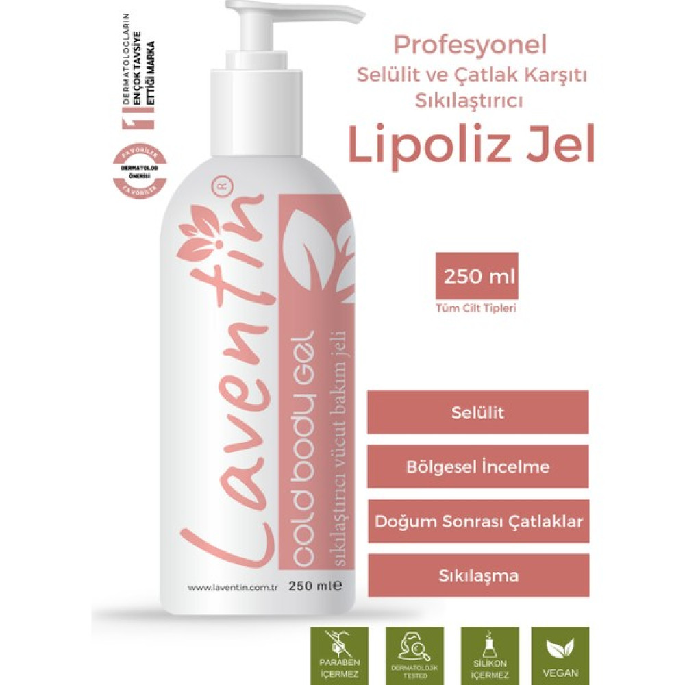 Laventin Profesyonel Selülit ve Çatlak tı Bölgesel Incelme Için Soğuk Lipoliz Jel 250 ml Vücut Sıkılaştırıcı ve İncelticiler Fiyatı