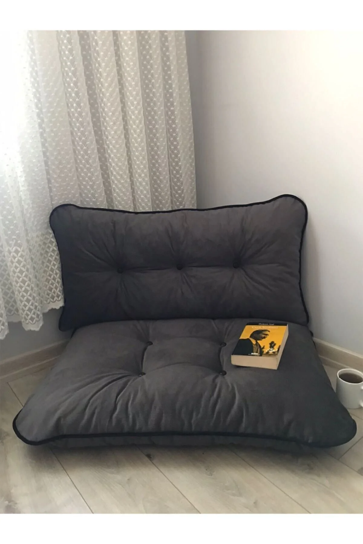 Lavinia Puf Puf Petek Önü Palet Yer Minderi Ikili Takım Antrasit 70x100cm" Puf Fiyatı