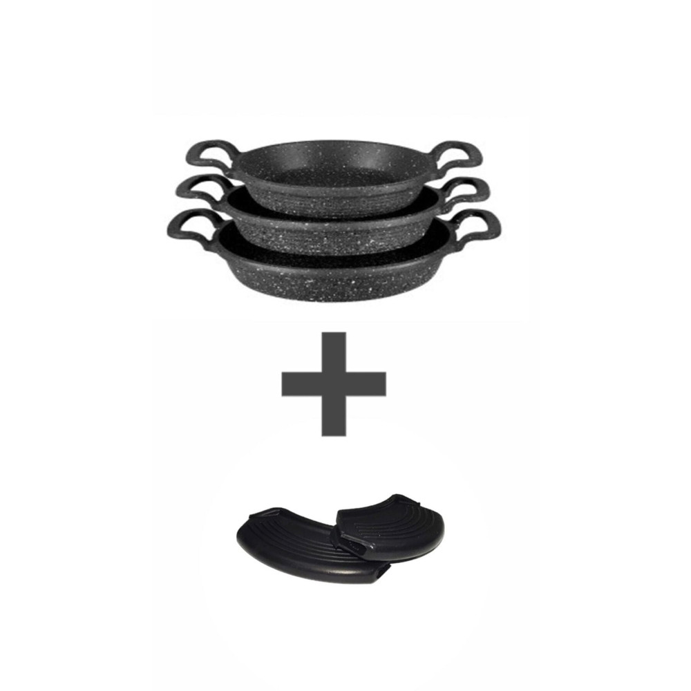 Laviss Kitchen 3 Lü Sahan Set (18-20-22) Ve Silikon Sap (2 Adet) Tavalar Fiyatı