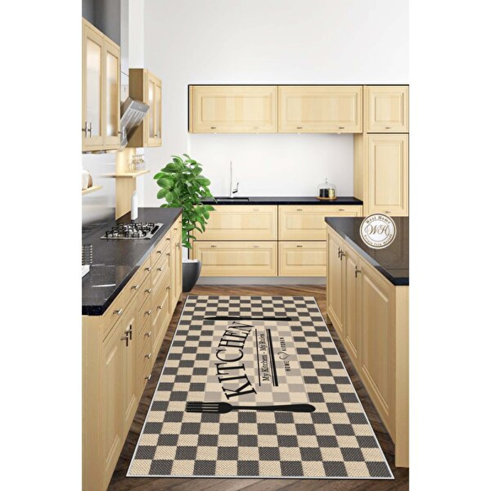Lavita Home Dijital Baskı Makinede Yıkanabilir Kaymaz Taban Leke Tutmaz Salon Halısı Mutfak Halısı Balkon Halısı ve Yolluk - 40 x 60 cm - Bej Salon Halısı Fiyatı