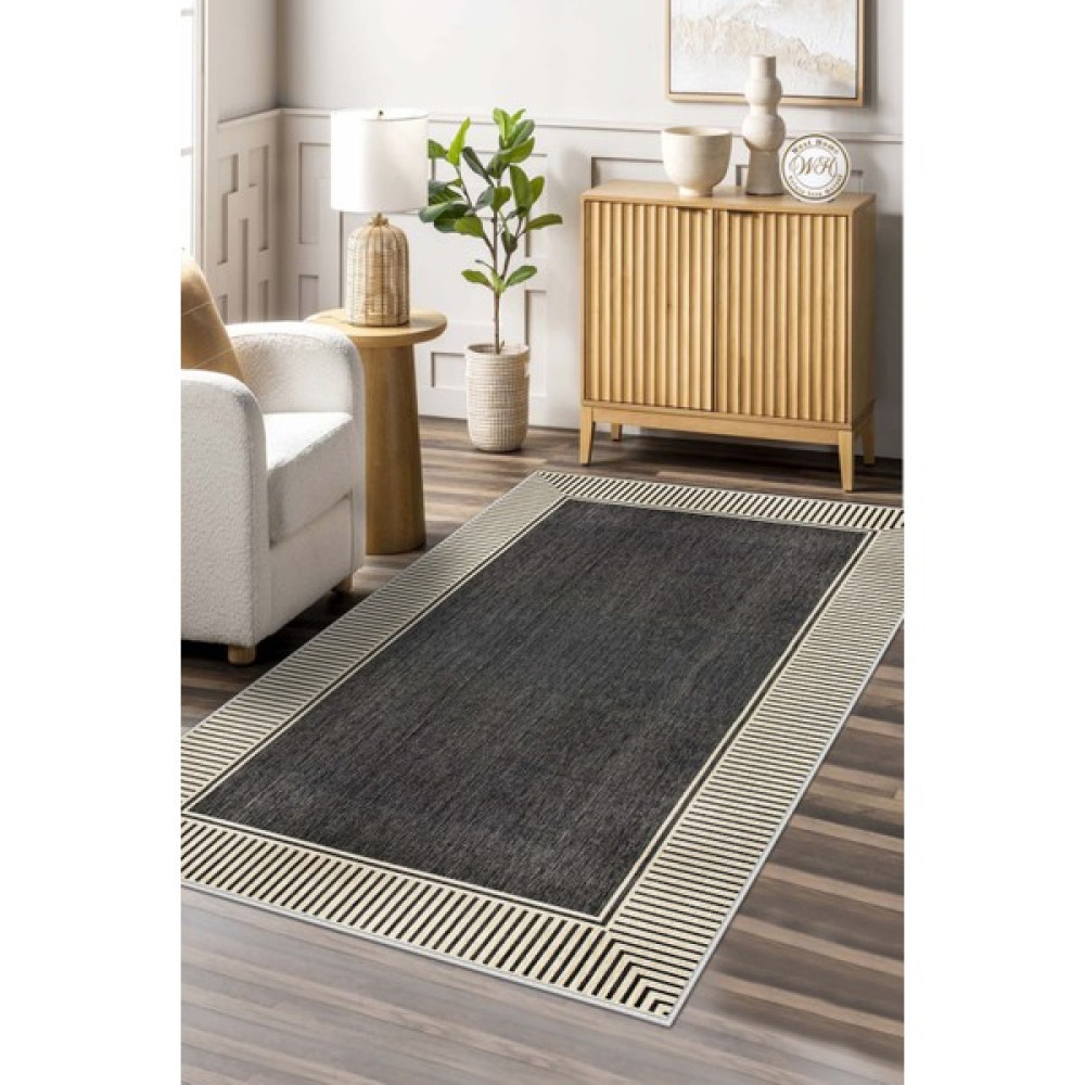 Lavita Home Dijital Baskı Makinede Yıkanabilir Kaymaz Taban Leke Tutmaz Salon Halısı Mutfak Halısı Balkon Halısı ve Yolluk - 40 x 60 cm - Siyah Salon Halısı Fiyatı
