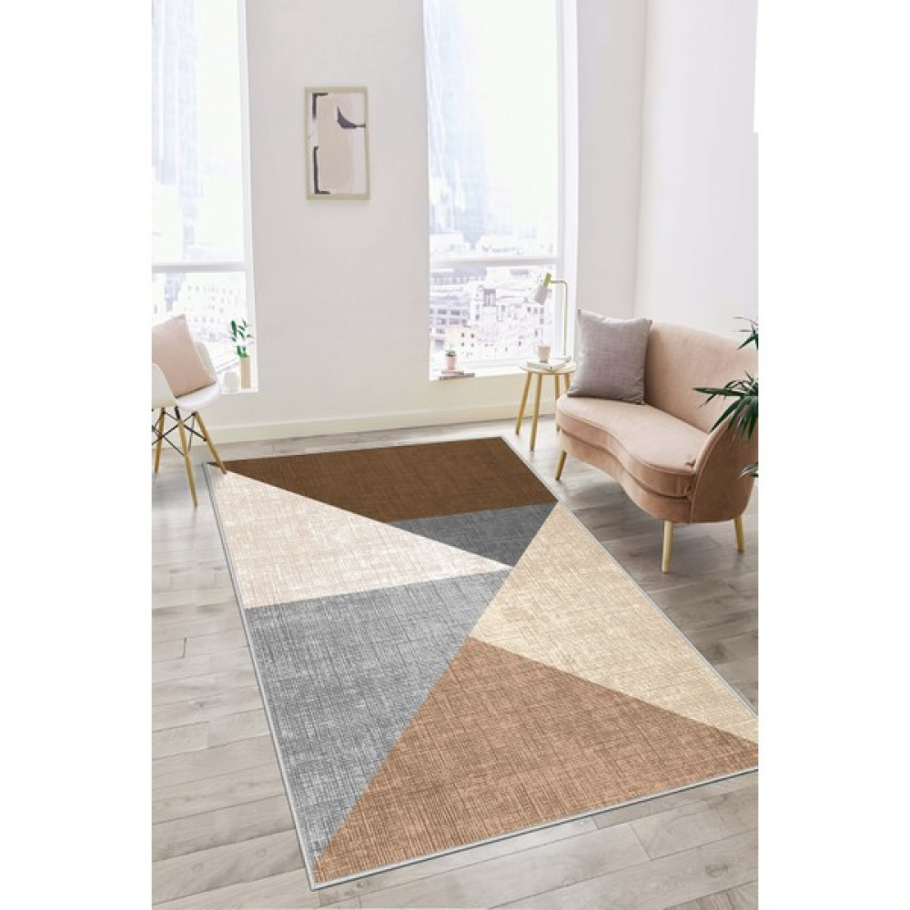Lavita Home Dijital Baskı Yıkanabilir Kaymaz Kahverengi Salon Halısı Mutfak Halısı Yolluk ve Paspas - 40 x 60 cm Salon Halısı Fiyatı