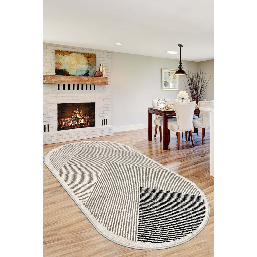 Lavita Home Makinede Yıkanabilir Kaymaz Taban Leke Tutmaz Oval Salon Halısı Mutfak Halısı ve Yolluk 120 x 400 Beden Kilim Fiyatı