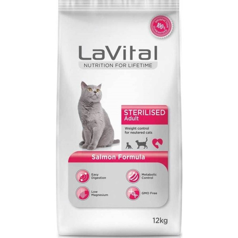 Lavital Adult Sterilsed Somonlu 12 kg Kısırlaştırılmış Yetişkin Kuru Kedi Maması Evcil Hayvan Ürünleri Fiyatı