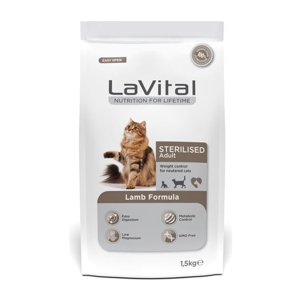LaVital La Vital Cat Adult Sterilised Lamb Kuzu Etli Kısırlaştırılmış Yet Diğer Fiyatı