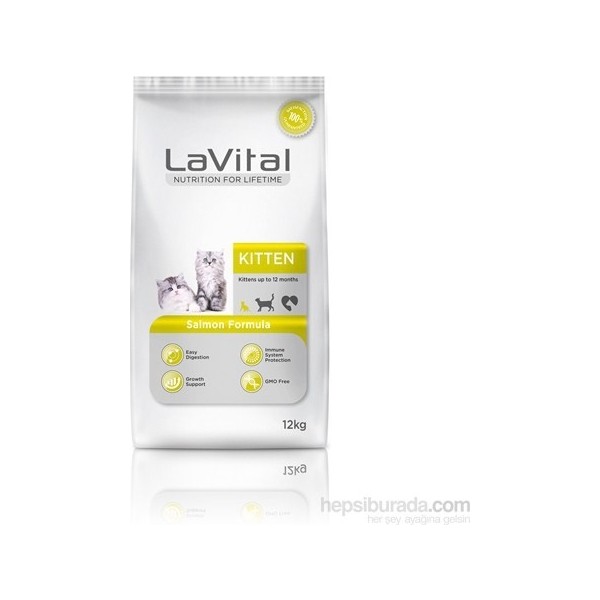 LaVital La Vital Yavru Kedi Maması Somonlu 12 kg Besleyici İçerik ile Sağlıklı Büyüme Destekler Evcil Hayvan Ürünleri Fiyatı