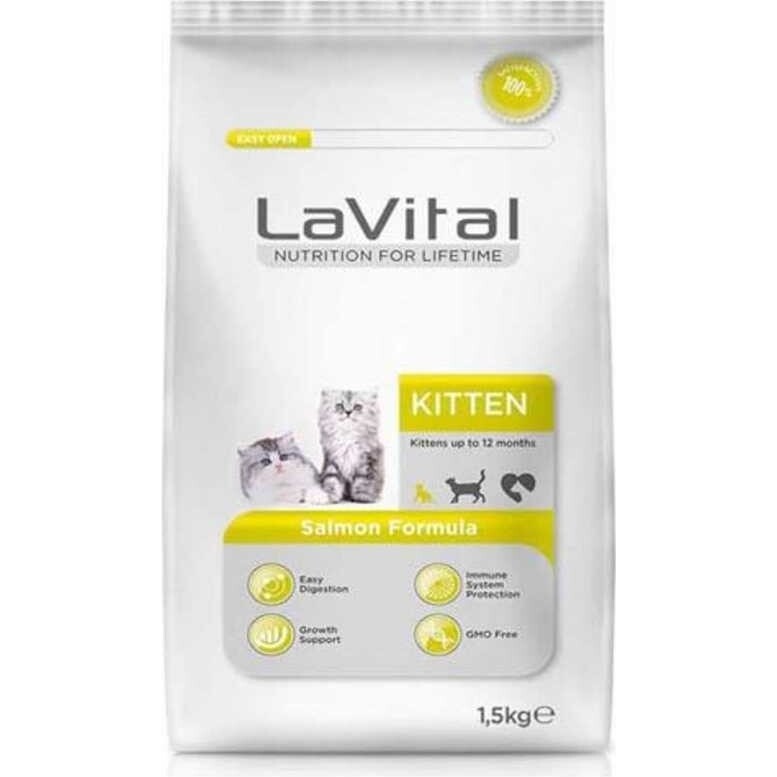 Lavital Somonlu Yavru Kedi Maması 1,5 kg Dengeli Beslenme İçin Tahıllı Formül Evcil Hayvan Ürünleri Fiyatı