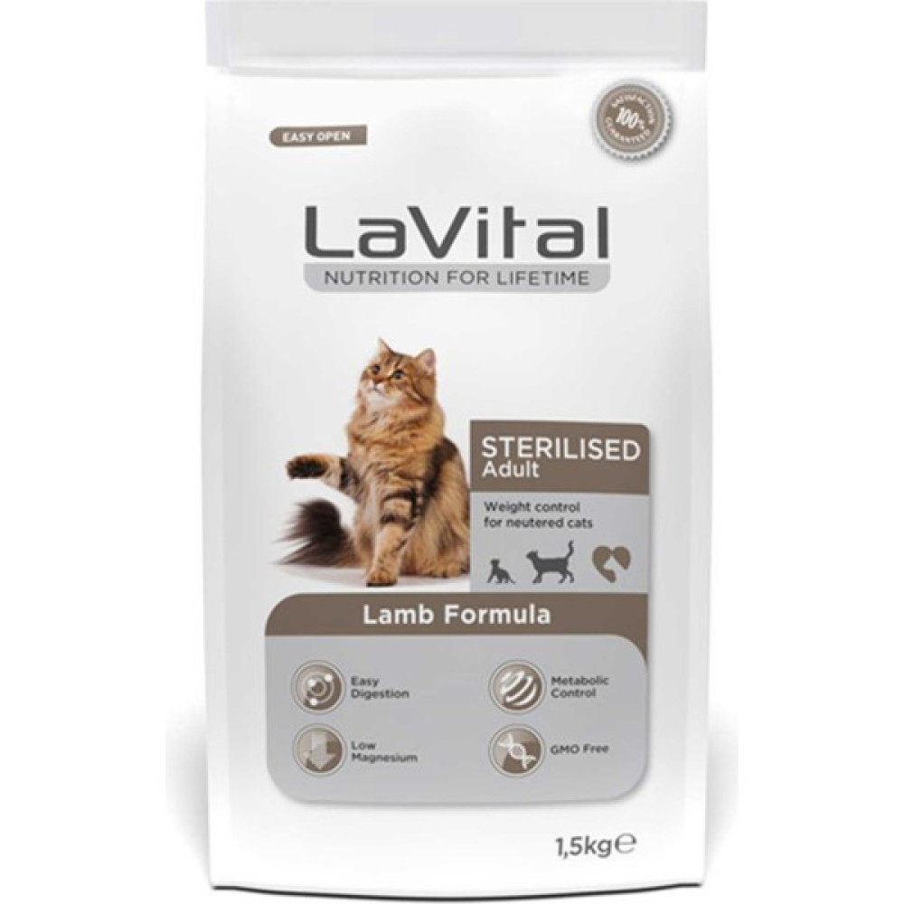 Lavital Sterilised Kuzulu 1,5kg Kısır Kedi Maması Kısırlaştırılmış Kuru Kedi Maması Evcil Hayvan Ürünleri Fiyatı