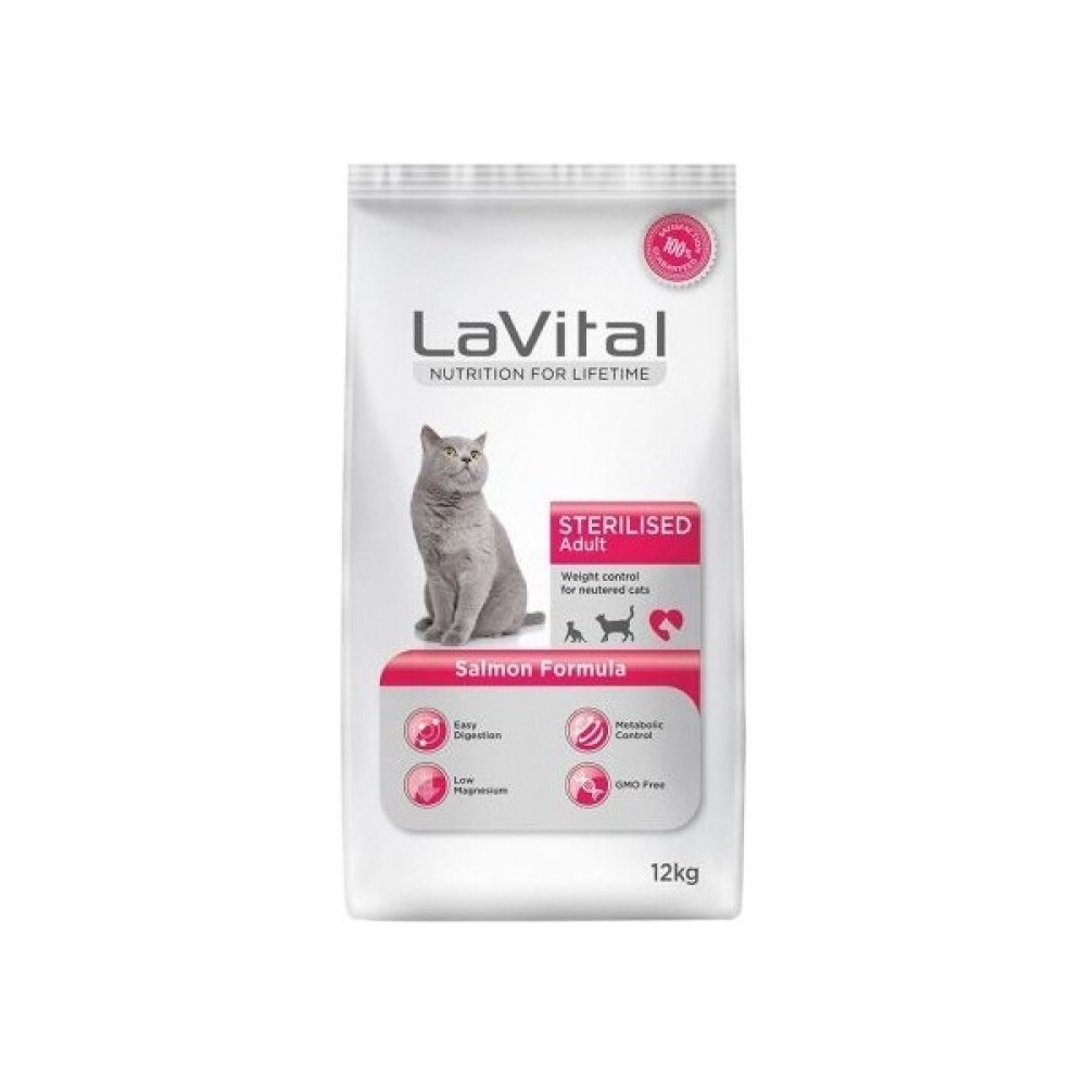 Lavital Sterilised Somonlu Kısırlaştırılmış Kedi Maması 12 kg Evcil Hayvan Ürünleri Fiyatı