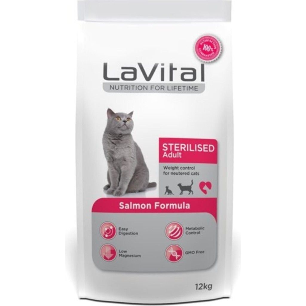 Lavital Sterilised Somonlu Kısırlaştırılmış Kedi Maması 12 kg Evcil Hayvan Ürünleri Fiyatı