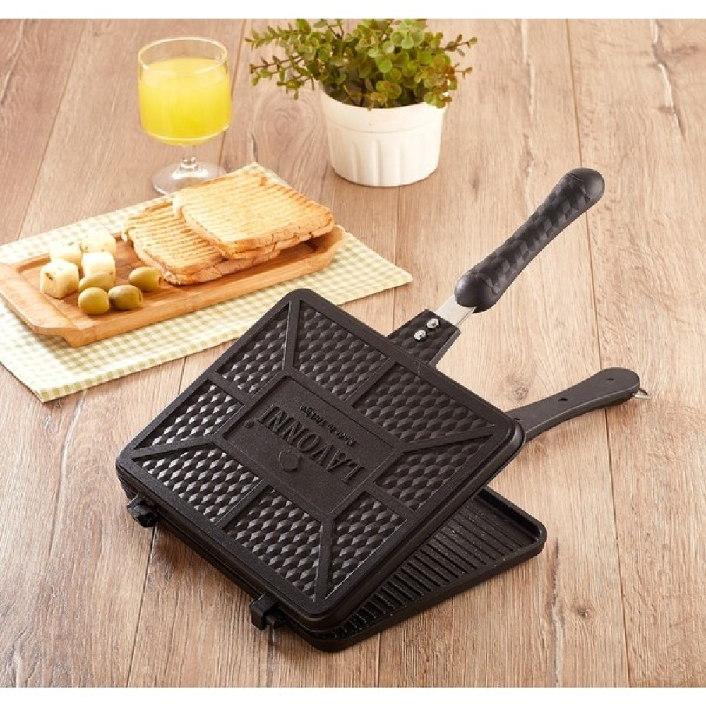 Lavonni Döküm Granit Ocaküstü Tost Makinası & Grıll Tava 26X20CM - Antrasit Pratik Mutfak Gereçleri Fiyatı