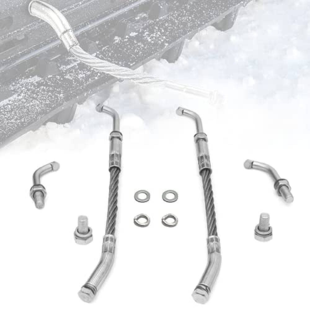 LAWETA Upgraded Ice Scratchers Kit Compatible with All Reverse and Non-reverse Gear Equipped Snowmobiles Also Recommend for Track Heights 2-1/2" and Taller Hi-Roller - 2 PCS