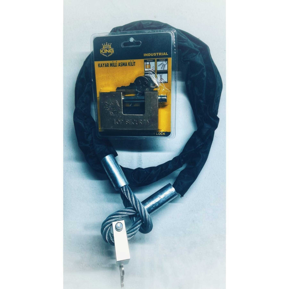 lawrenceshop 1.5 Metre 10 Mm Kalınlık Demir Makası Ile Kesilmez Çelik Halat Motorsiklet Bağlama Zincir Kilit Motorsiklet Kilidi & Alarmı Fiyatı