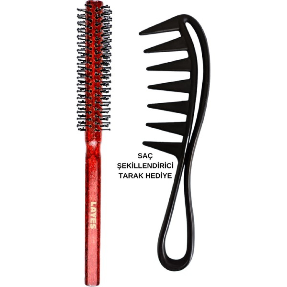 Layes Professional Ince Erkek Saç Fırçası + Şekillendirici Tarak Saç Fırçası ve Tarağı Fiyatı