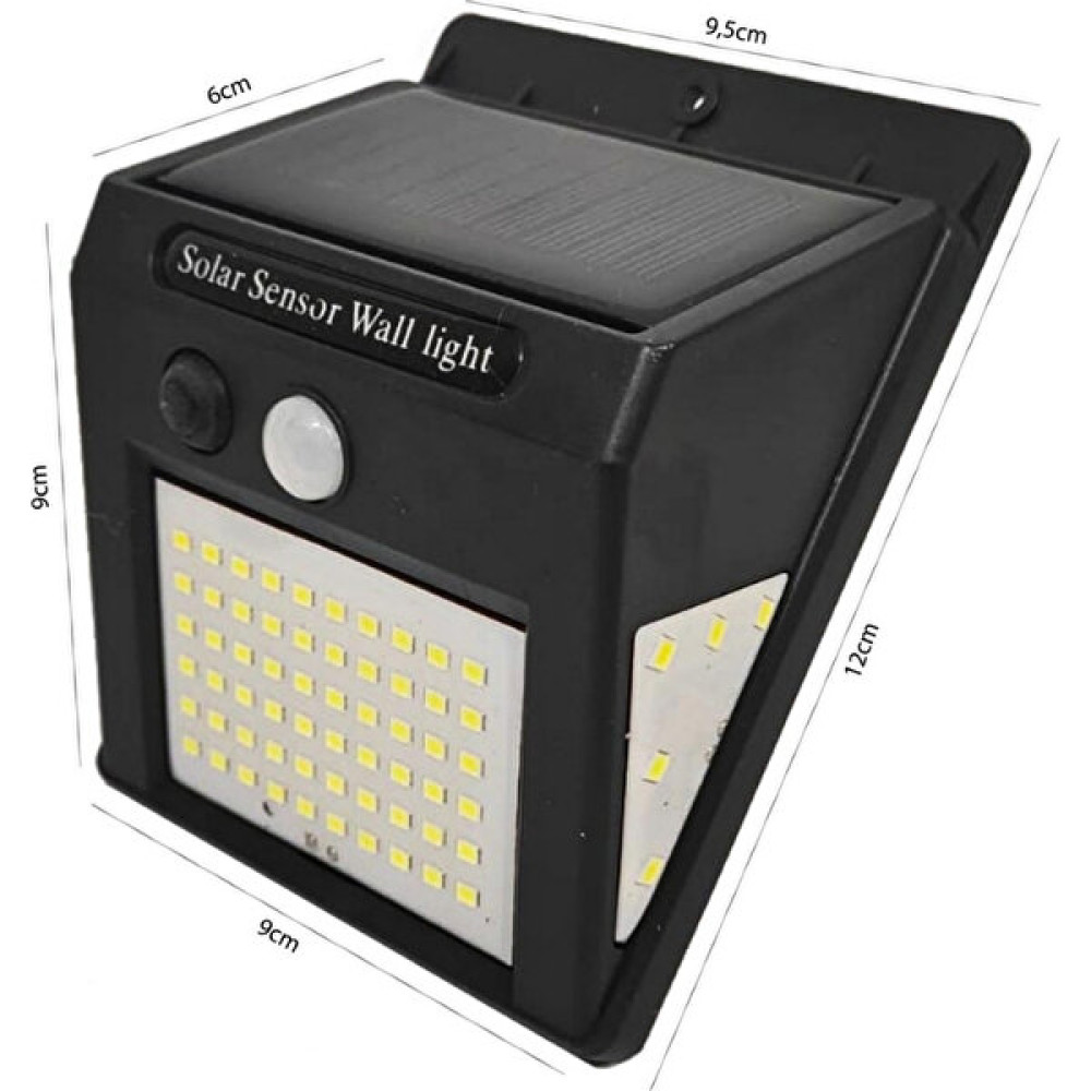 Layfhex 70 LED Güneş Enerjili Solar Hareket Sensörlü Lamba 3 Taraf Aydınlatma - Siyah Dış Mekan & Bahçe Oyuncakları Fiyatı