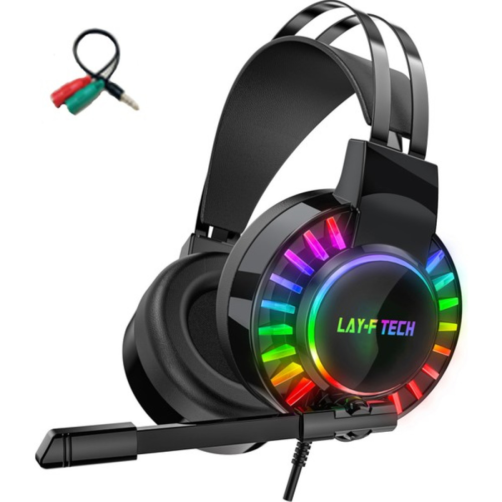 Layftech H60 Oyuncu Kulaklık Rgb Stereo Hd Mikrofon Gaming Kulaklık Tel/ps4/xbox Uyumlu Kulak Üstü Kulaklık Fiyatı