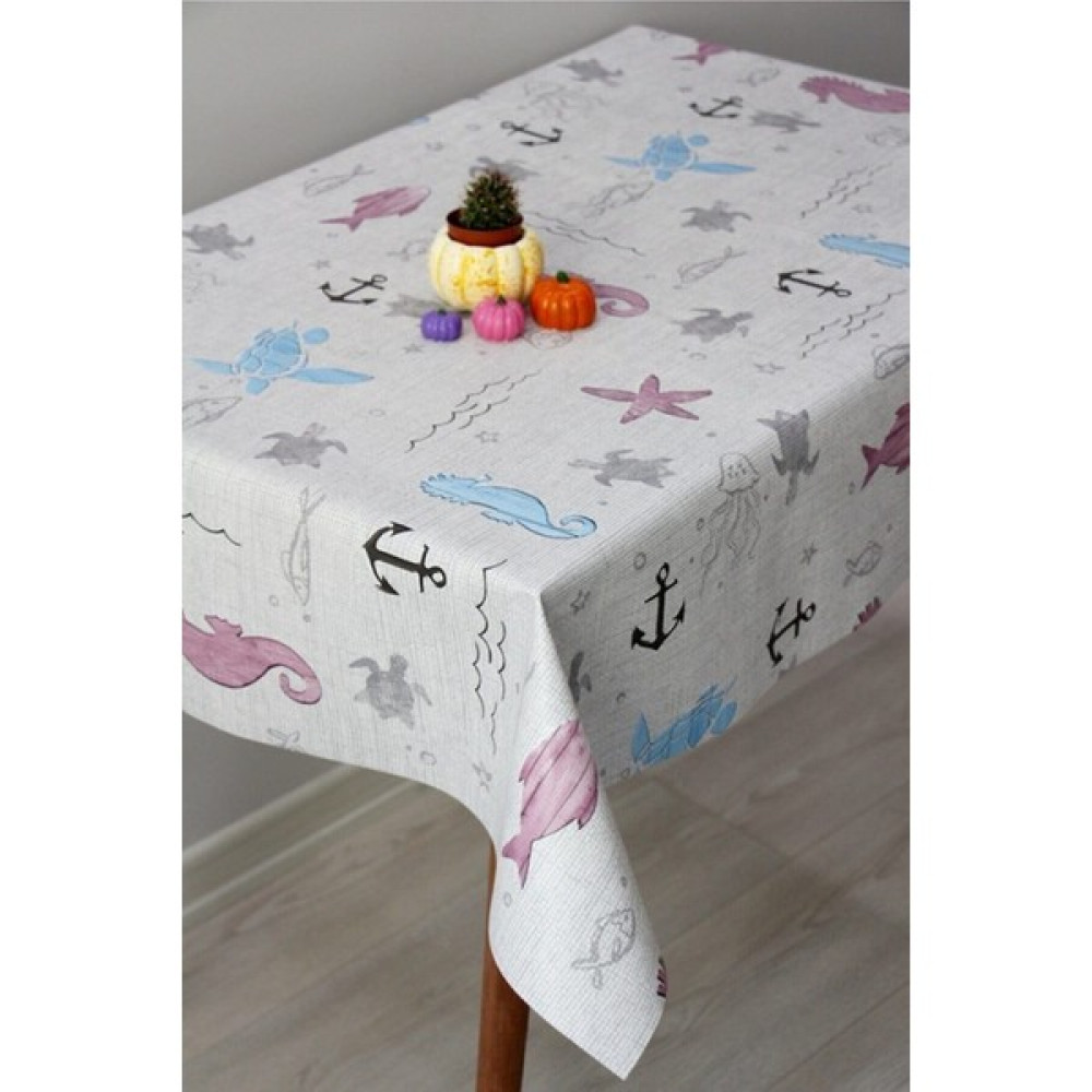 Layrol Astarlı Silinebilir Pvc Leke Tutmaz Muşamba Masa Örtüsü - Açık Gri - 100 x 140 cm Masa Örtüsü Fiyatı