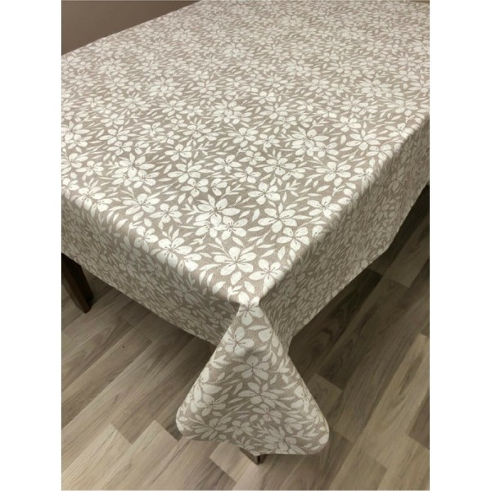 Layrol Elyaf Astarlı Silinebilir Pvc Muşamba Masa Örtüsü - Açık Kahverengi - 140 x 260 cm Masa Örtüsü Fiyatı