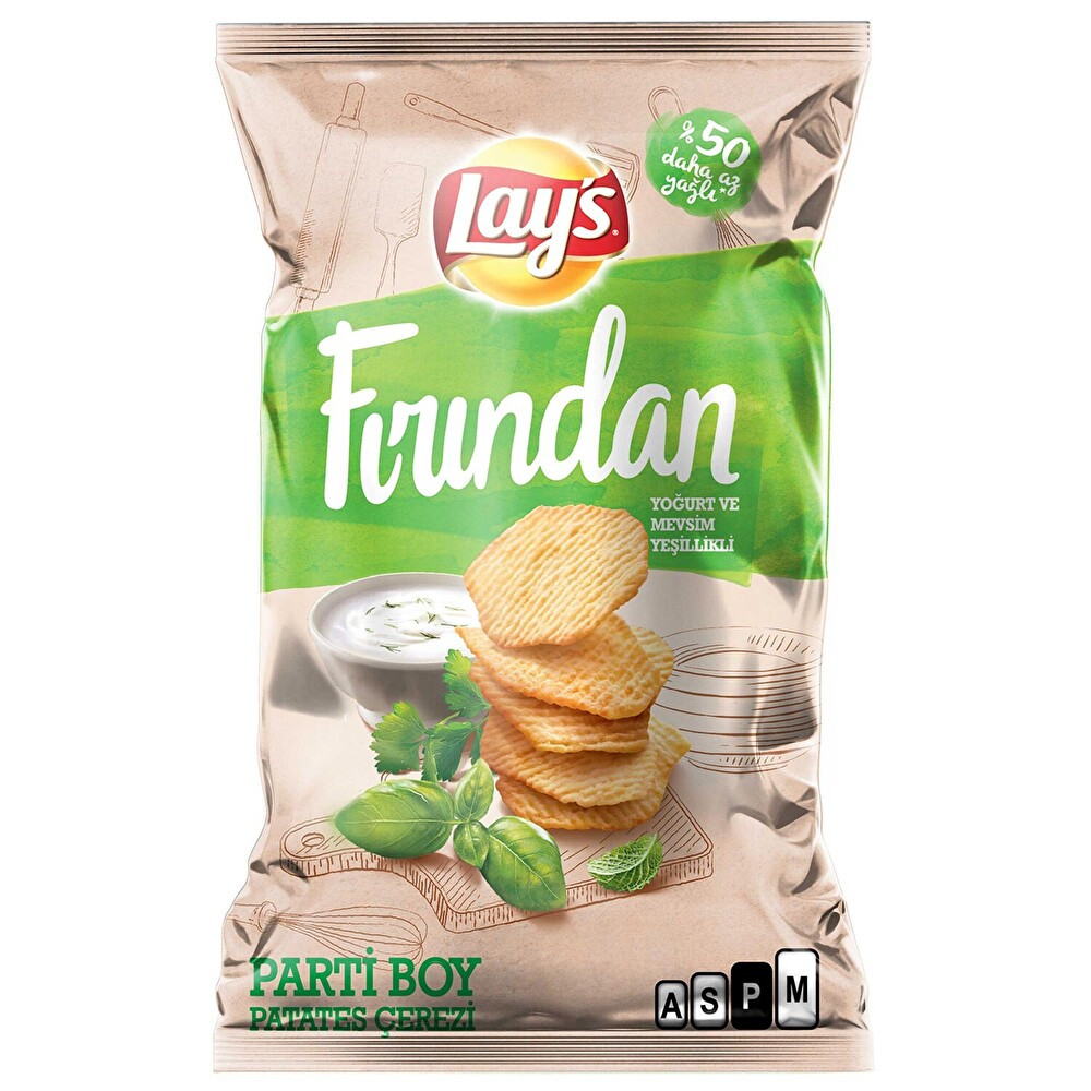 Lay's Fırından Yoğurt Ve Mevsim Yeşillikleri Çeşnili Patates Cipsi Parti Boy 134 Gr Cips Fiyatı