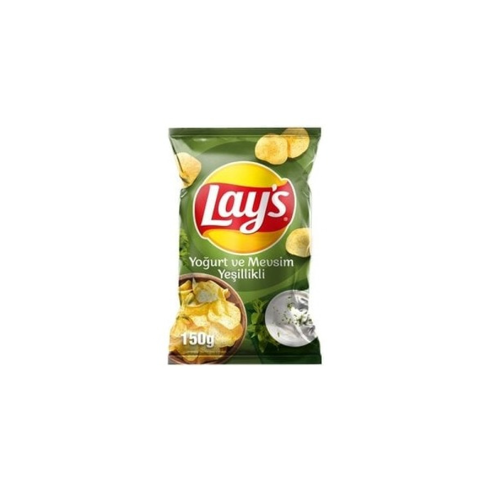 Lay's Yoğurt Mevsim Yeşillikleri Patates Cipsi Parti Boy 150 gr ( Züber 30 Gram Antep Fıstıklı Bar Hediye ) - 1 Adet Diğer Fiyatı