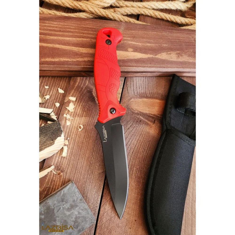 Lazbisa Outdoor Piknik Kamp Bıçağı Bıçak Kılıflı Mutfak Bıçak Bıçağı Çakısı Kırmızı Sap Oto Boyaları Fiyatı