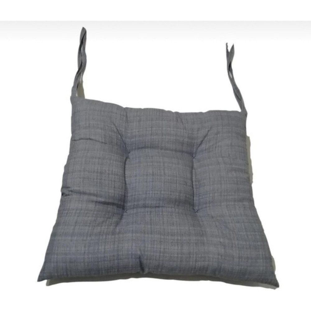 Lazilla Eco Gri Sandalye Minderi Özel Düğme Dikişili Bağcıklı 40 x 40cm Masa - Sandalye & Tabure Fiyatı
